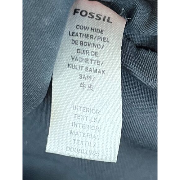 Vintage Fossil Black Leather Crossbody Shoulder Handbag Bag Women's Size Small - Picture 5 of 12